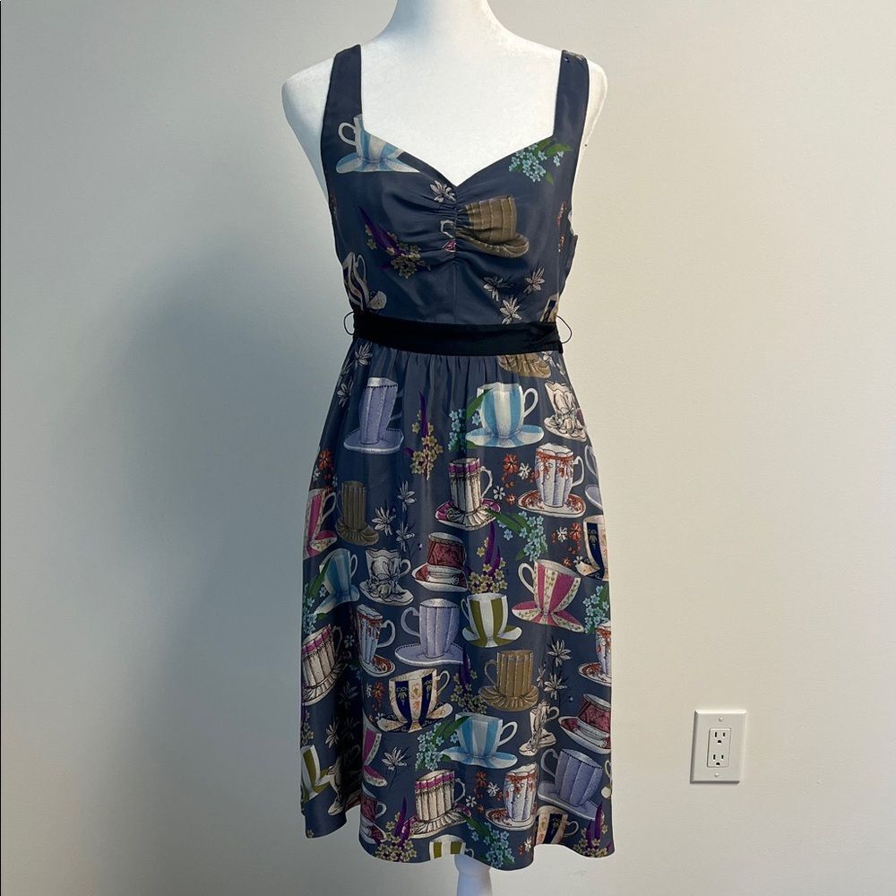 Floreat Anthropologie Teacup Print Dress Size 2